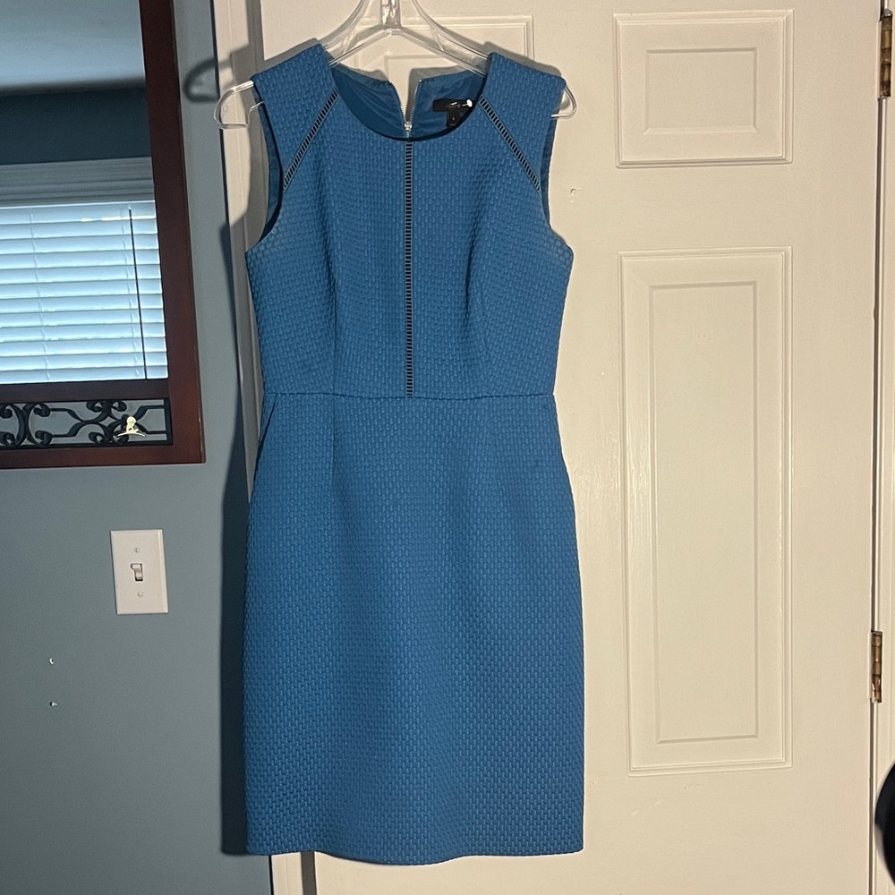 J. Crew Textured Blue Mini Dress